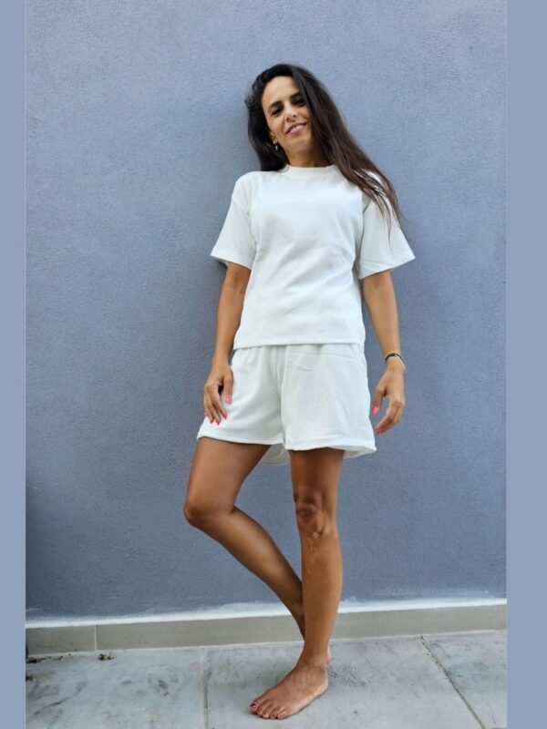 Σετ Top-Shorts Nina Βαμβακερό Γκοφρέ