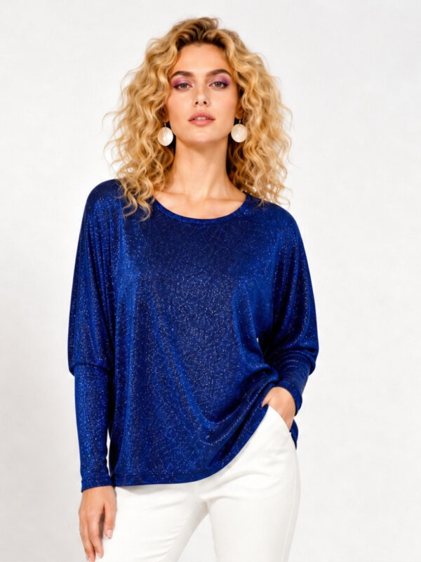 Μπλούζα Bright Night Ελαστική Lurex Πεταλούδα ♥