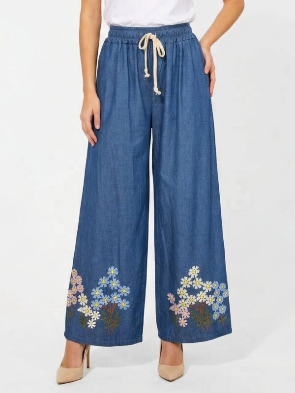 Παντελόνα Denim Zeta Flora ♥