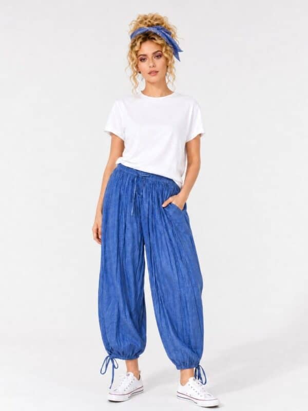 Παντελόνα Boho Blue Balloon Βαμβακερό ♥
