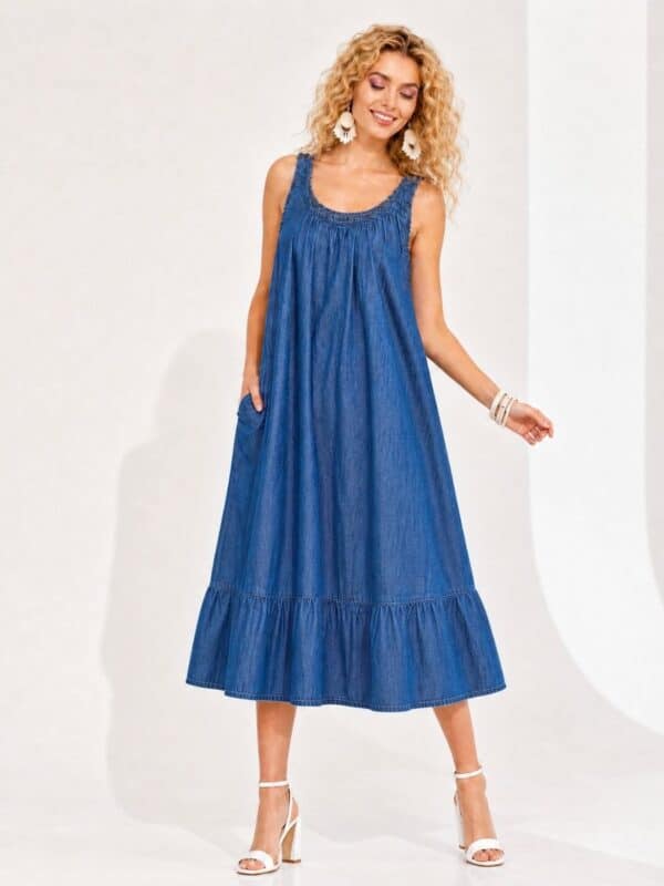 Φόρεμα Jeany Denim Midi Tencel ♥