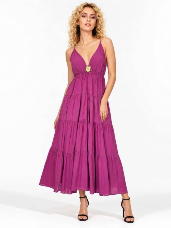 Φόρεμα Afrodite maxi Βαμβακερό