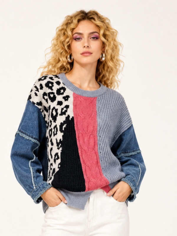 Πουλόβερ Denim Wild Sweater