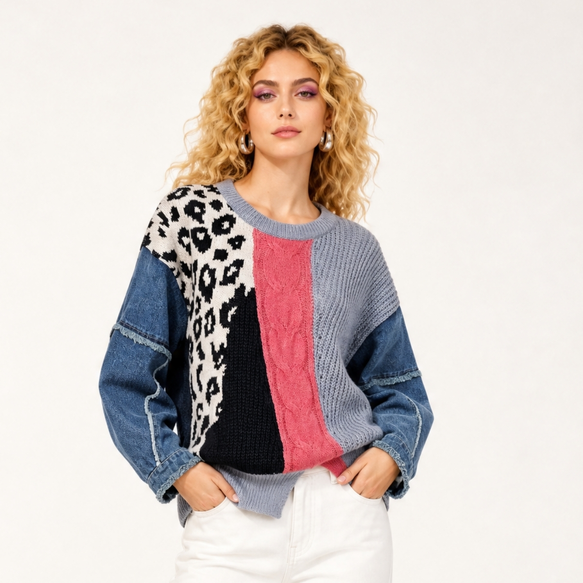 Πουλόβερ Denim Wild Sweater