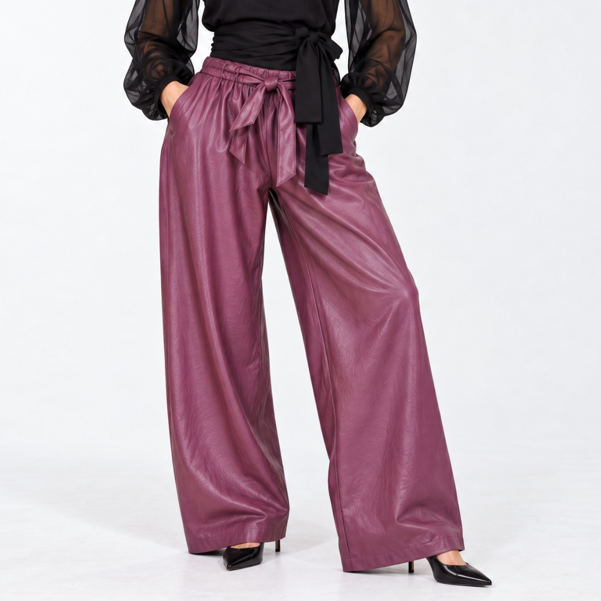 Παντελόνι Bow Leather ♥